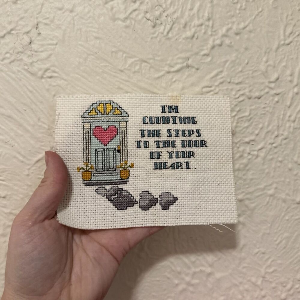 Embroidery Handmade Cross-stitch Art Piece Vintage